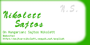 nikolett sajtos business card